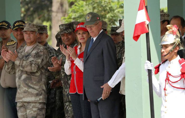 Kuczynski, e a primeira-ministra Araoz, nesta terça-feira em Lima.