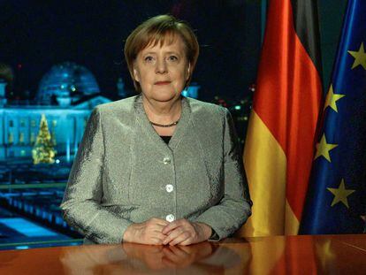 Angela Merkel, durante seu discurso de Ano Novo à nação.