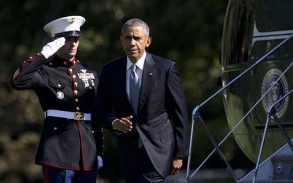 Obama, na quarta-feira no jardim da Casa Branca