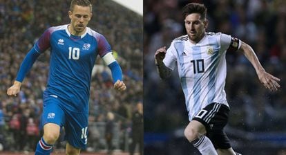 Sigurdsson, a estrela da Islândia, e Messi.