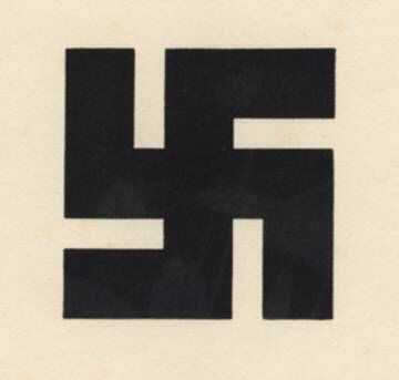 Wilhelm F. Deffke, um dos inventores do logotipo como emblema corporativo, trabalhou em uma reinterpretação da roda do sol da tradição alemã, depurando suas formas. Este foi o resultado que, para o crítico de artes visuais Steven Heller, deu origem à suástica nazista.