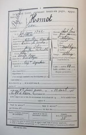 A carta de Homet quando se alistou ao exército, obtida do livro 'Diário de um Argentino'.