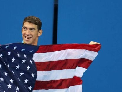 Phelps fez hist&oacute;ria no Rio.