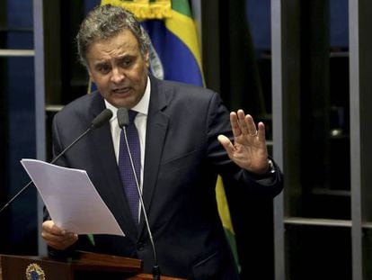 Aécio Neves se defende das acusações de ter recebido propina da Odebrecht, em dezembro de 2017