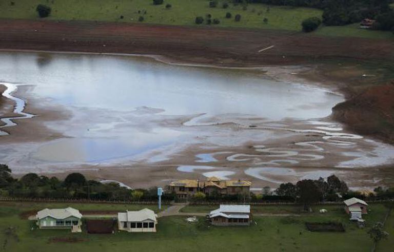 Imagem do Sistema Cantareira, a maior represa de São Paulo.