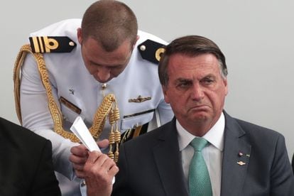 O presidente Jair Bolsonaro durante cerimônia de entrega da Medalha do Mérito Desportivo Militar, no Rio de Janeiro, em 1º de setembro.
