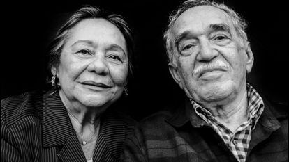Mercedes Barcha Pardo e Gabriel García Márquez em Los Angeles, em 2008.