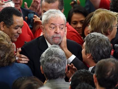 Lula durante sua posse, no dia 17.