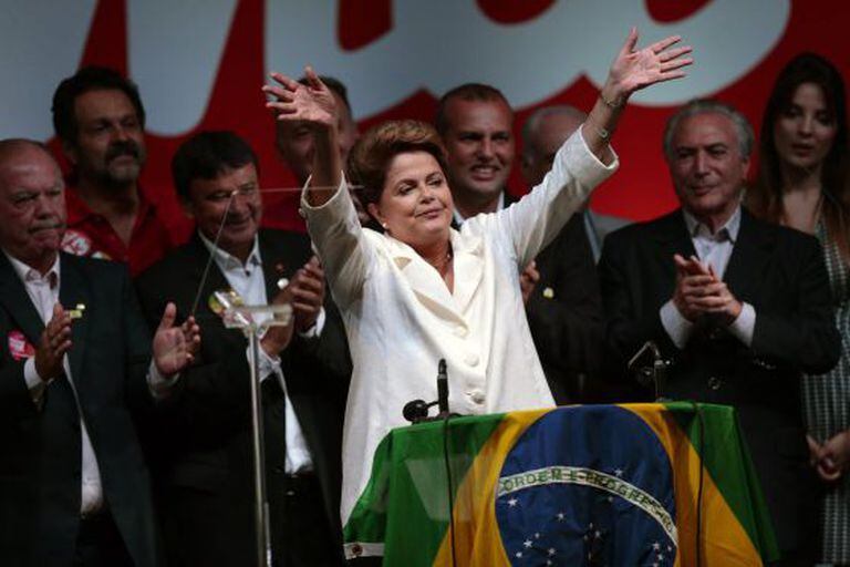 A presidenta Dilma Rousseff após a vitória.