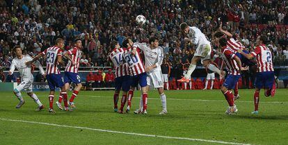 Final da Champions entre o Real Madrid e o Atlético de Madrid, em 2014.