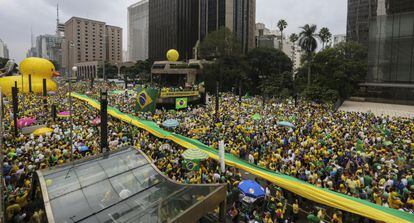 Manifestantes da Paulista.