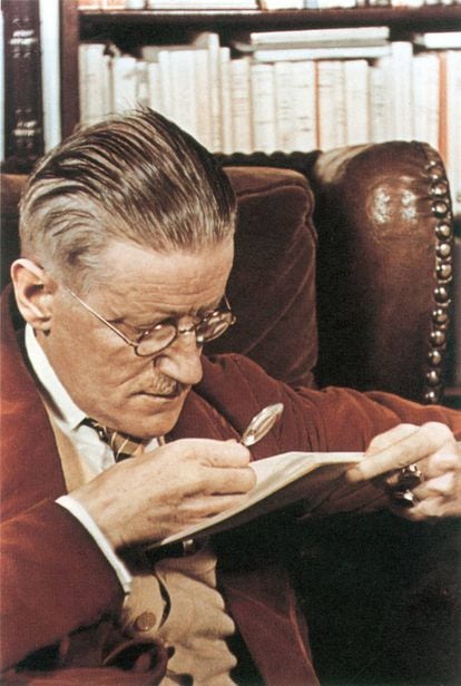 O escritor James Joyce, fotografado por Gisèle Freund, em 1939.