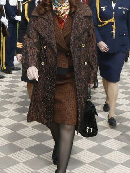 A presidenta argentina Cristina Kirchner em sua visita a Assunção (Paraguai).
