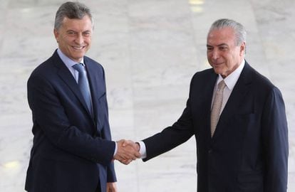 Os presidentes de Argentina e Brasil em um encontro recente.