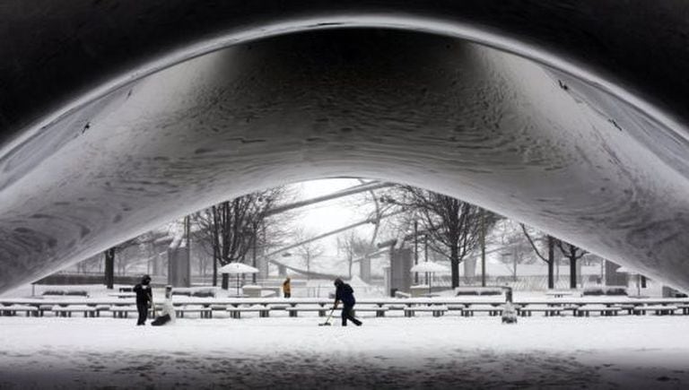 Imagem do Cloud Gate, em Chicago.