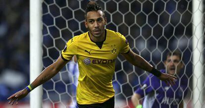 Aubameyang fez o único gol do jogo.