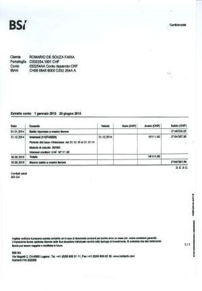 Extrato bancário publicado pela 'Veja'.