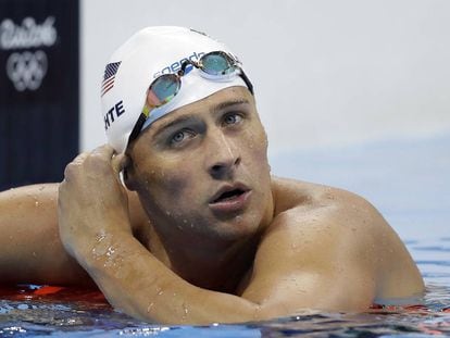 O norte-americano Ryan Lochte nos Jogos Olímpicos de Rio.