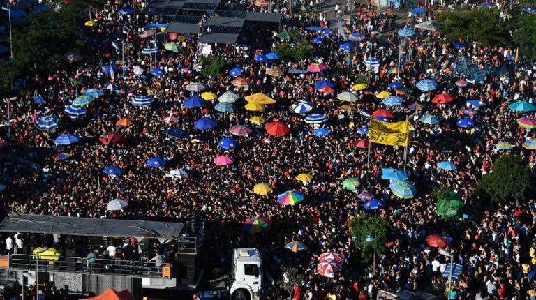 Manifestação pelas 'Diretas Já', neste domingo.