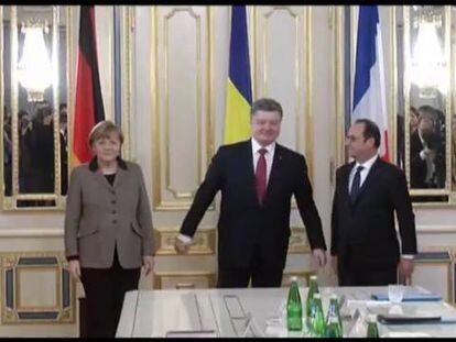 Merkel e Hollande apresentam a Putin um plano de paz para a Ucrânia