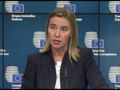 Mogherini fala sobre o possível reconhecimento do Estado palestino pela Europa.
