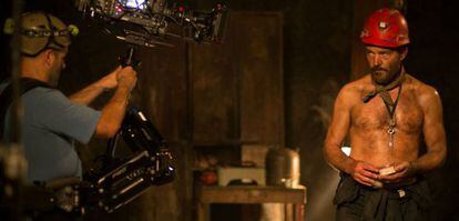 Antonio Banderas na filmagem de 'Los 33'.