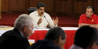 O presidente venezuelano, Nicolás Maduro, nesta terça-feira em Caracas.
