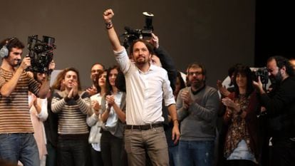Pablo Iglesias na Asamblea Ciudadana de noviwmbre.