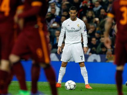 Cristiano Ronaldo durante Real Madrid x Roma.
