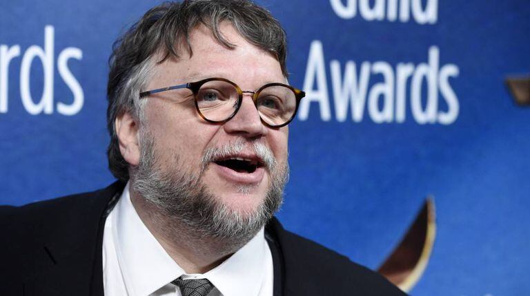 Guillermo del Toro na cerimônia de premiação do Sindicato dos Roteiristas, neste domingo