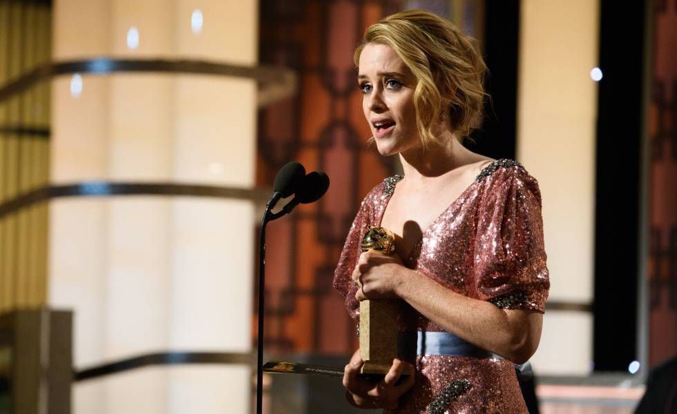 A atriz Claire Foy na premiação do Screen Actors Guild realizada em janeiro em Los Angeles.
