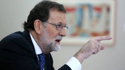 Rajoy, durante a entrevista.