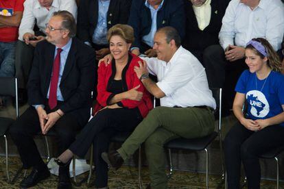 Vagner Freitas com a então presidenta Dilma Rousseff, em 2015.