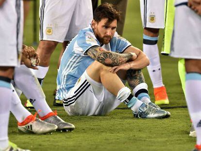 Messi, após a derrota na final da Copa América.