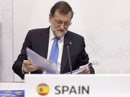 Mariano Rajoy, durante a cúpula em Malta.