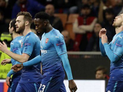 Ramsey celebra o segundo gol inglês em Milão.