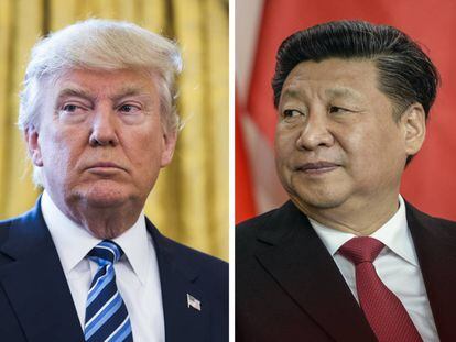 Donald Trump e  Xi Jinping.