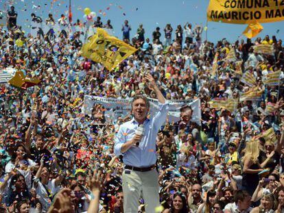 O candidato opositor Mauricio Macri.