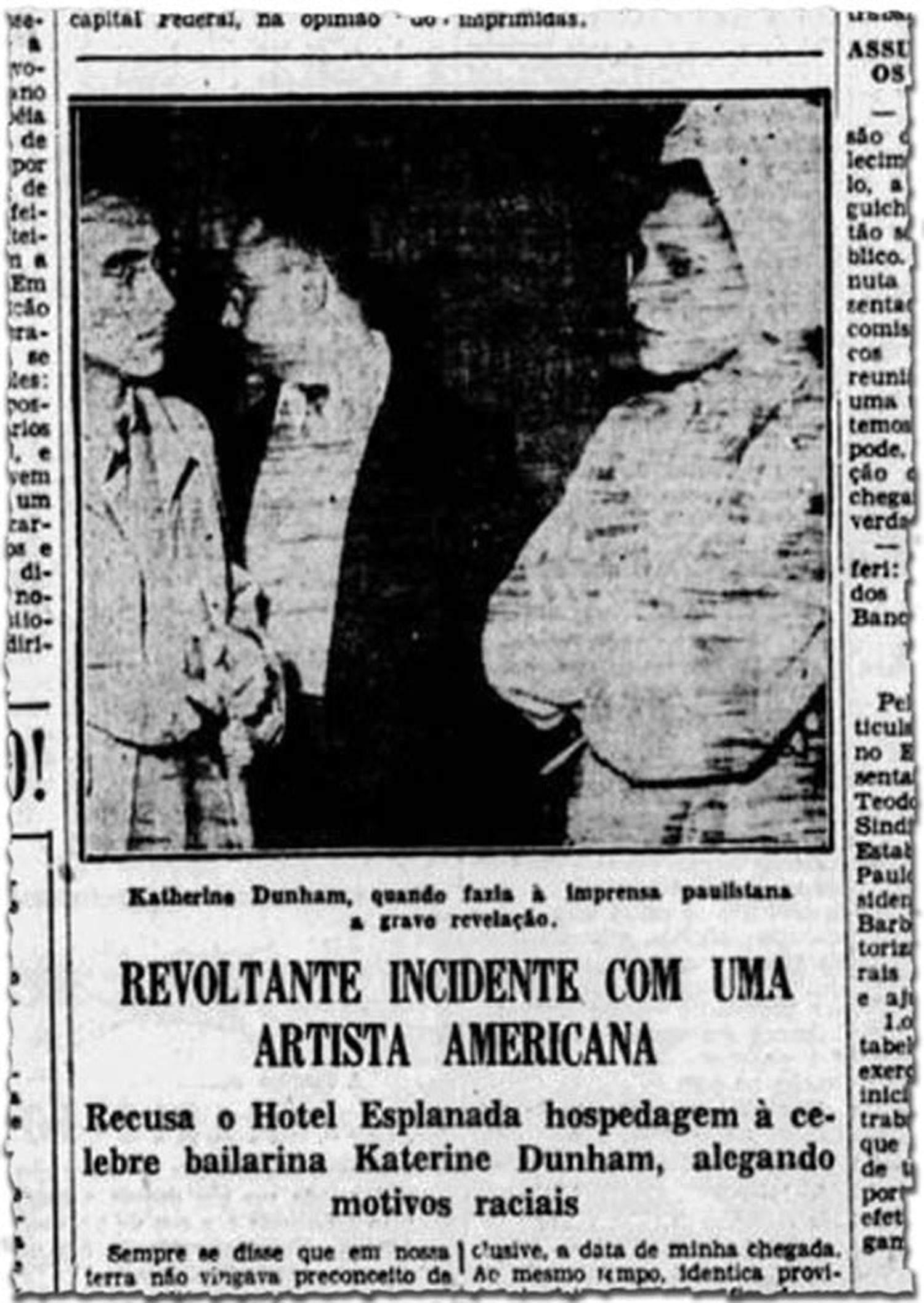 Correio Paulistano noticia em 1950 episódio que levou país a ter primeira lei contra o racismo.