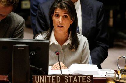 Embaixadora dos EUA na ONU, Nikki Haley.