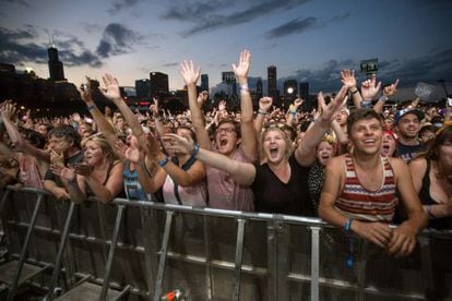 Público do Lollapalooza em Chicago.
