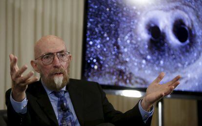 Kip Thorne, na coletiva de imprensa de ontem.