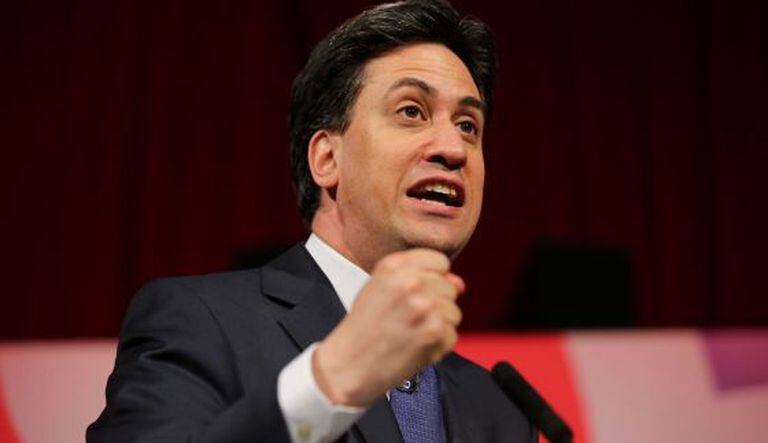 Miliband, em um ato de campanha, nesta quarta-feira em Colne.