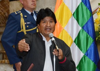 Evo Morales em coletiva de imprensa, na &uacute;ltima sexta-feira. EFE/ABI