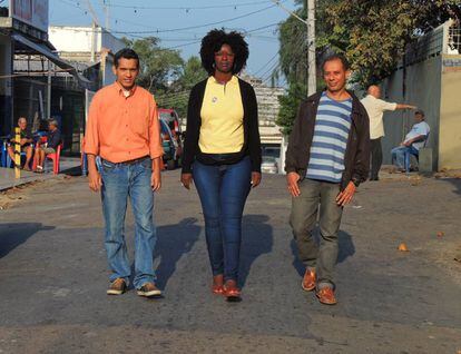 Da esquerda à direita: Edson, Rose e José Claudio, pré-candidatos a vereador e prefeito em Caxias.
