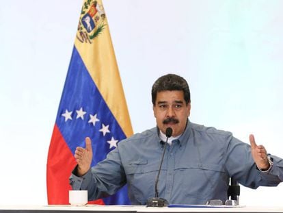 Nicolás Maduro em Caracas.