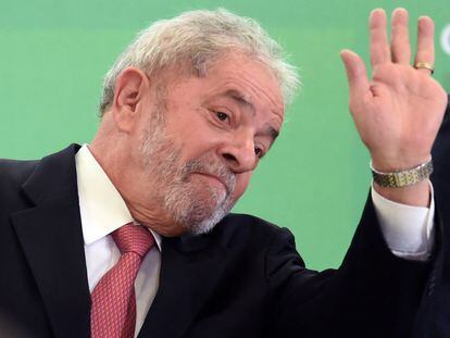 Lula em Brasília na quinta-feira, 17 de março.