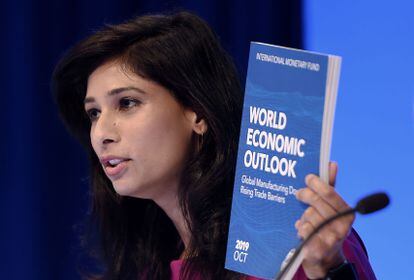 A economista-chefa do FMI, Gita Gopinath, em uma imagem de arquivo.