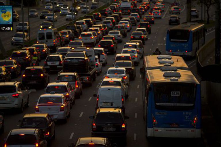 Trânsito em São Paulo.