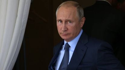 Vladimir Putin nesta quarta-feira em sua residência de Sochi.